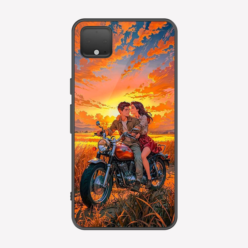 Google Pixel 4 XL Cover - Love Couple Series - Premium Printed Metal soft Bumper shock Proof Case