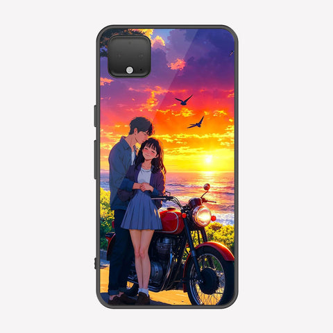 Google Pixel 4 XL Cover - Love Couple Series - Premium Printed Metal soft Bumper shock Proof Case
