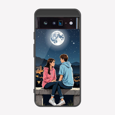 Google Pixel 6 Cover - Love Couple Series - Premium Printed Metal soft Bumper shock Proof Case
