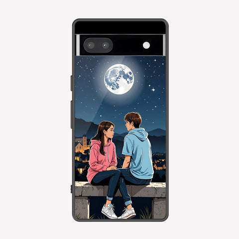 Google Pixel 6a Cover - Love Couple Series - Premium Printed Metal soft Bumper shock Proof Case