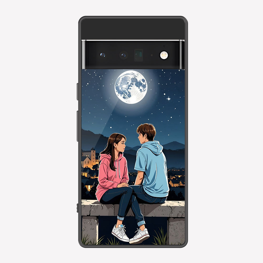 Google Pixel 6 Pro Cover - Love Couple Series - Premium Printed Metal soft Bumper shock Proof Case