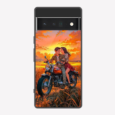 Google Pixel 6 Pro Cover - Love Couple Series - Premium Printed Metal soft Bumper shock Proof Case