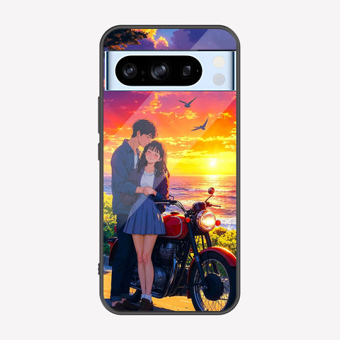 Google Pixel 8 Pro Cover - Love Couple Series - Premium Printed Metal soft Bumper shock Proof Case