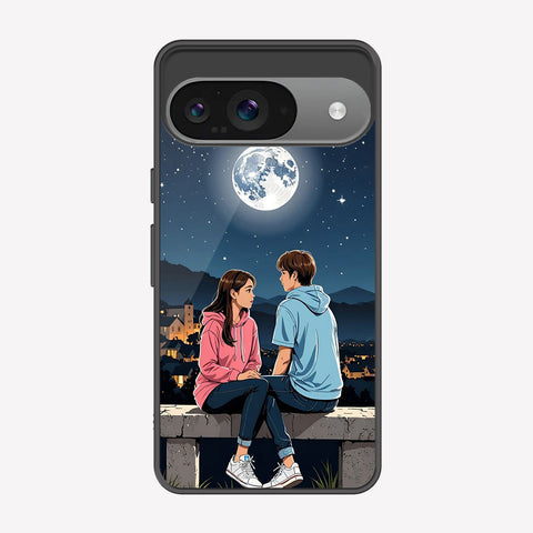 Google Pixel 9 Cover - Love Couple Series - Premium Printed Metal soft Bumper shock Proof Case