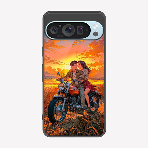 Google Pixel 9 Pro Cover - Love Couple Series - Premium Printed Metal soft Bumper shock Proof Case