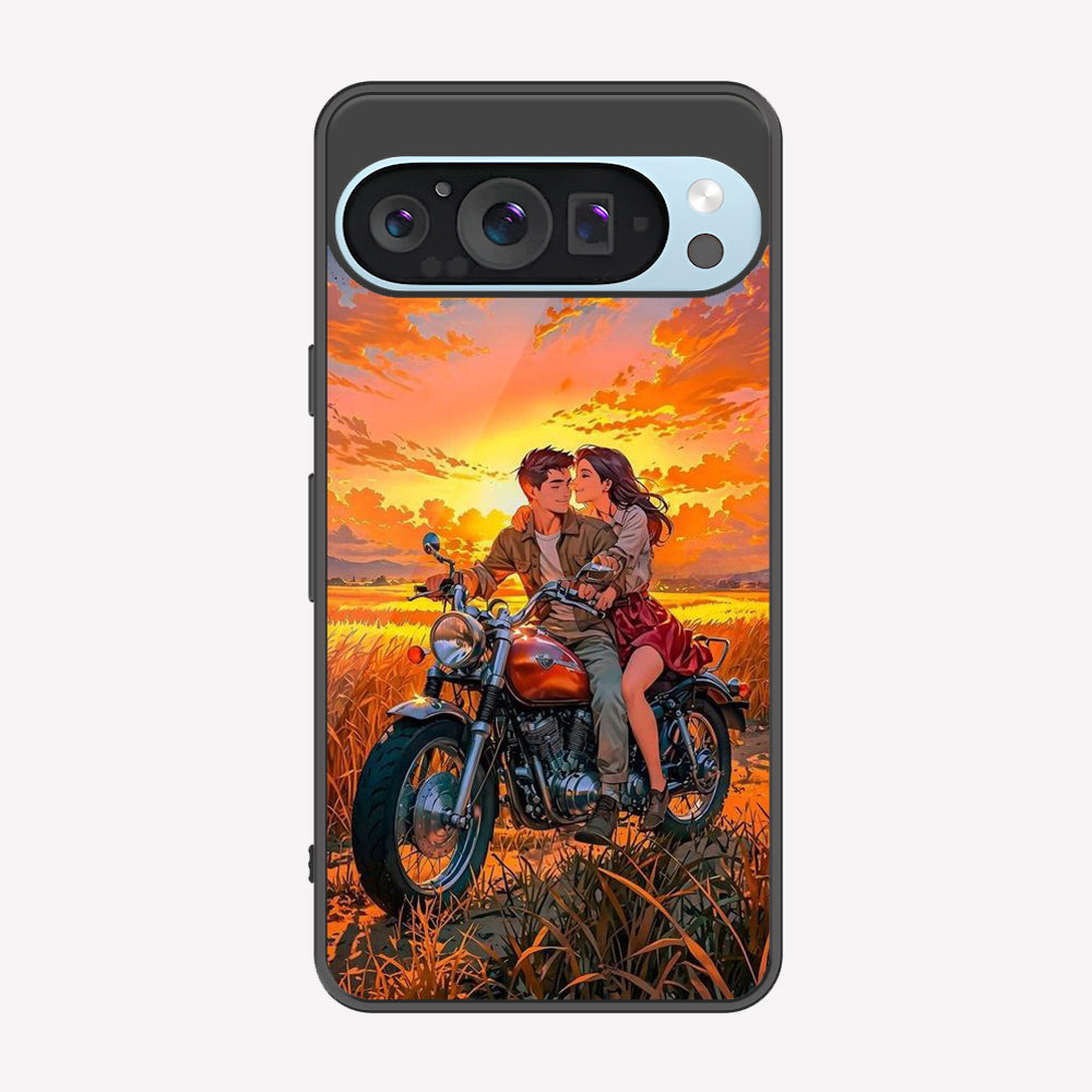 Google Pixel 9 Pro XL Cover - Love Couple Series - Premium Printed Metal soft Bumper shock Proof Case