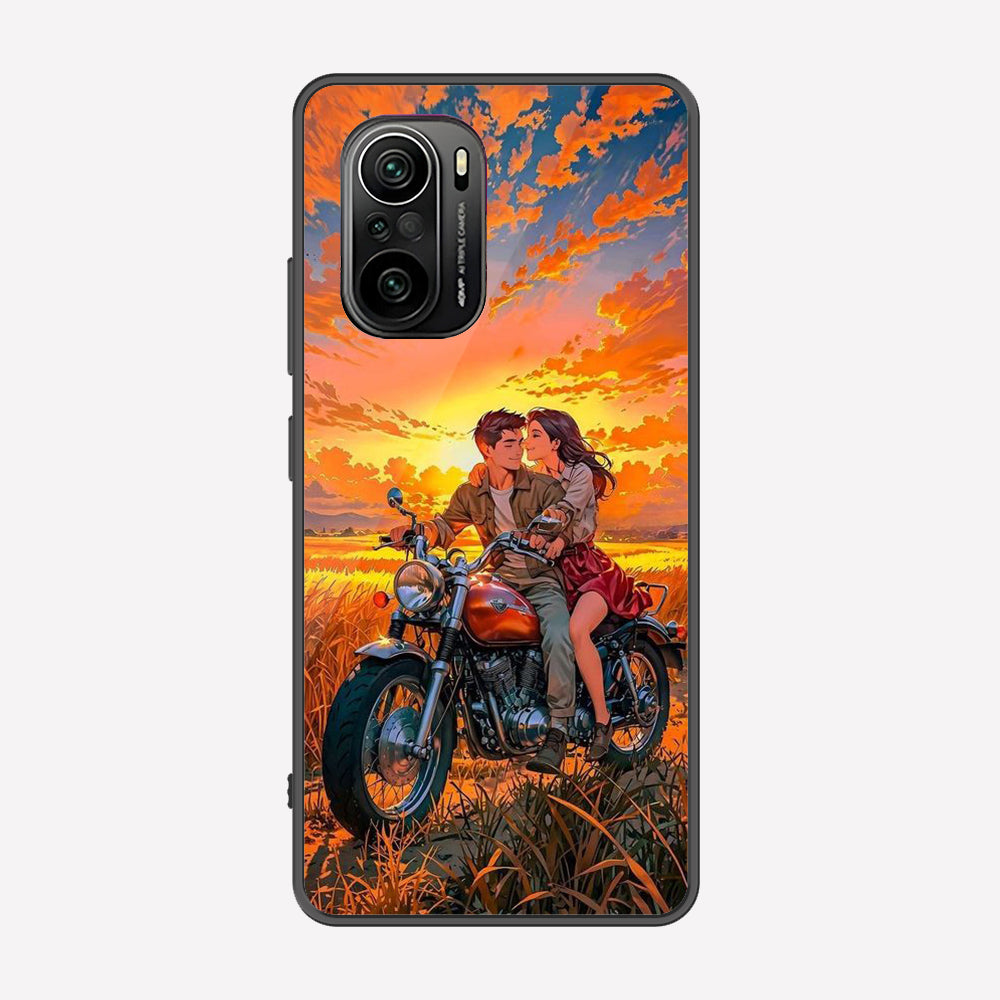 Xiaomi Redmi K40 Cover - Love Couple Series - Premium Printed Metal soft Bumper shock Proof Case