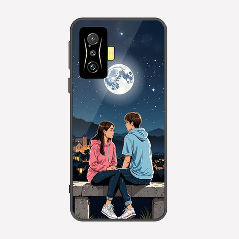 Xiaomi Poco F4 GT Cover - Love Couple Series - Premium Printed Metal soft Bumper shock Proof Case