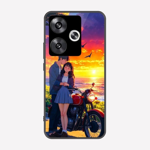 Xiaomi Poco F6 Cover - Love Couple Series - Premium Printed Metal soft Bumper shock Proof Case