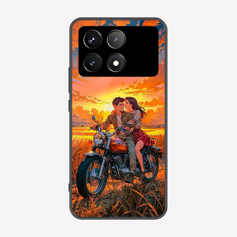 Xiaomi Poco F6 Pro Cover - Love Couple Series - Premium Printed Metal soft Bumper shock Proof Case