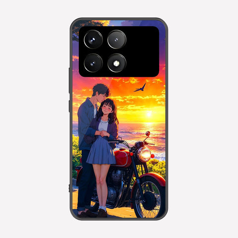 Xiaomi Redmi K70 Cover - Love Couple Series - Premium Printed Metal soft Bumper shock Proof Case