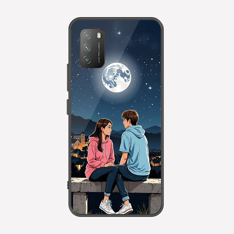 Xiaomi Poco M3 Cover - Love Couple Series - Premium Printed Metal soft Bumper shock Proof Case