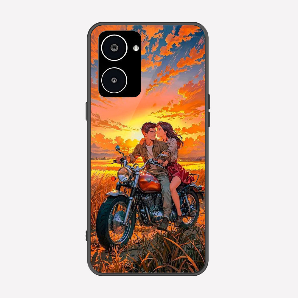 Realme 10 Cover - Love Couple Series - Premium Printed Metal soft Bumper shock Proof Case