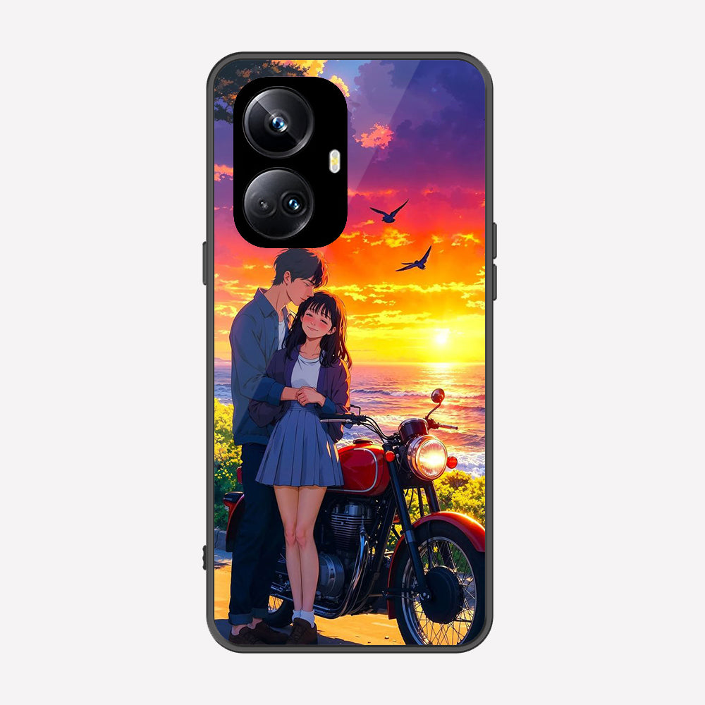 Realme 10 Pro Plus Cover - Love Couple Series - Premium Printed Metal soft Bumper shock Proof Case