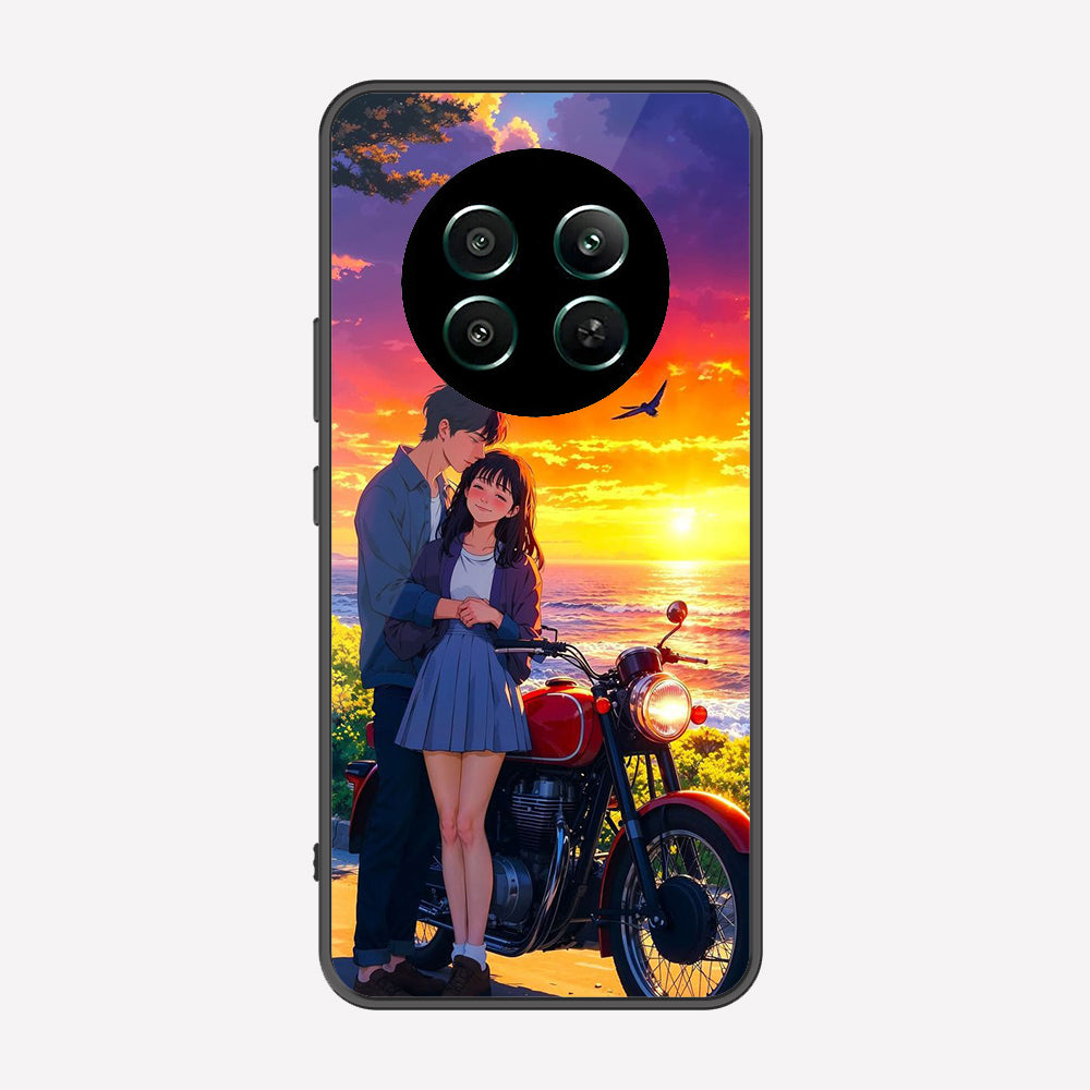 Realme 12 Plus Cover - Love Couple Series - Premium Printed Metal soft Bumper shock Proof Case