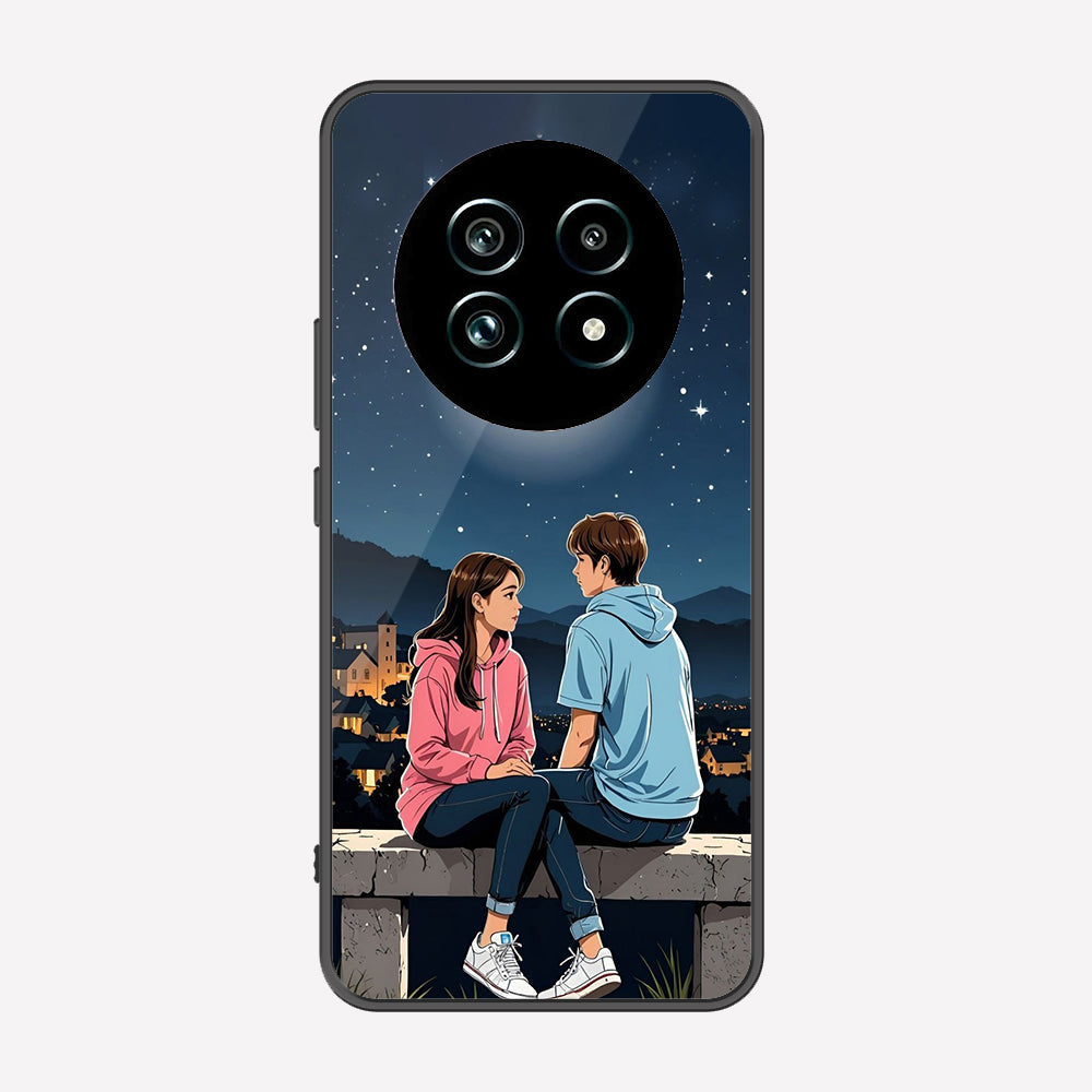 Realme 13 Pro Cover - Love Couple Series - Premium Printed Metal soft Bumper shock Proof Case