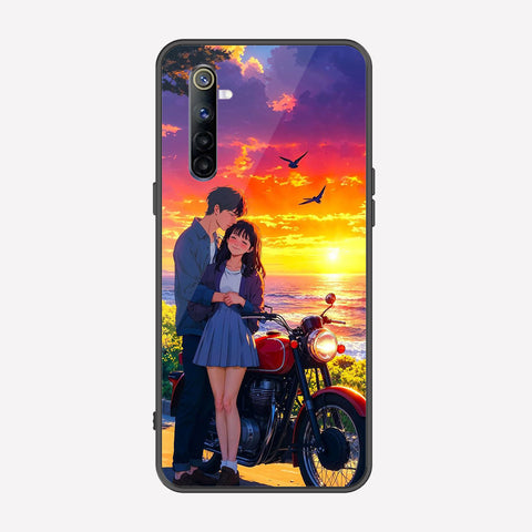 Realme 6 Cover - Love Couple Series - Premium Printed Metal soft Bumper shock Proof Case