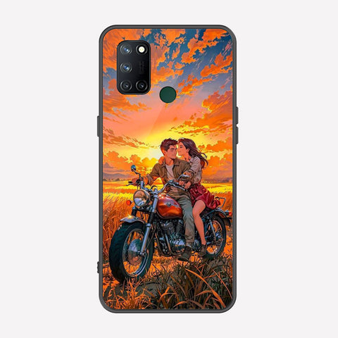 Realme 7i Cover - Love Couple Series - Premium Printed Metal soft Bumper shock Proof Case