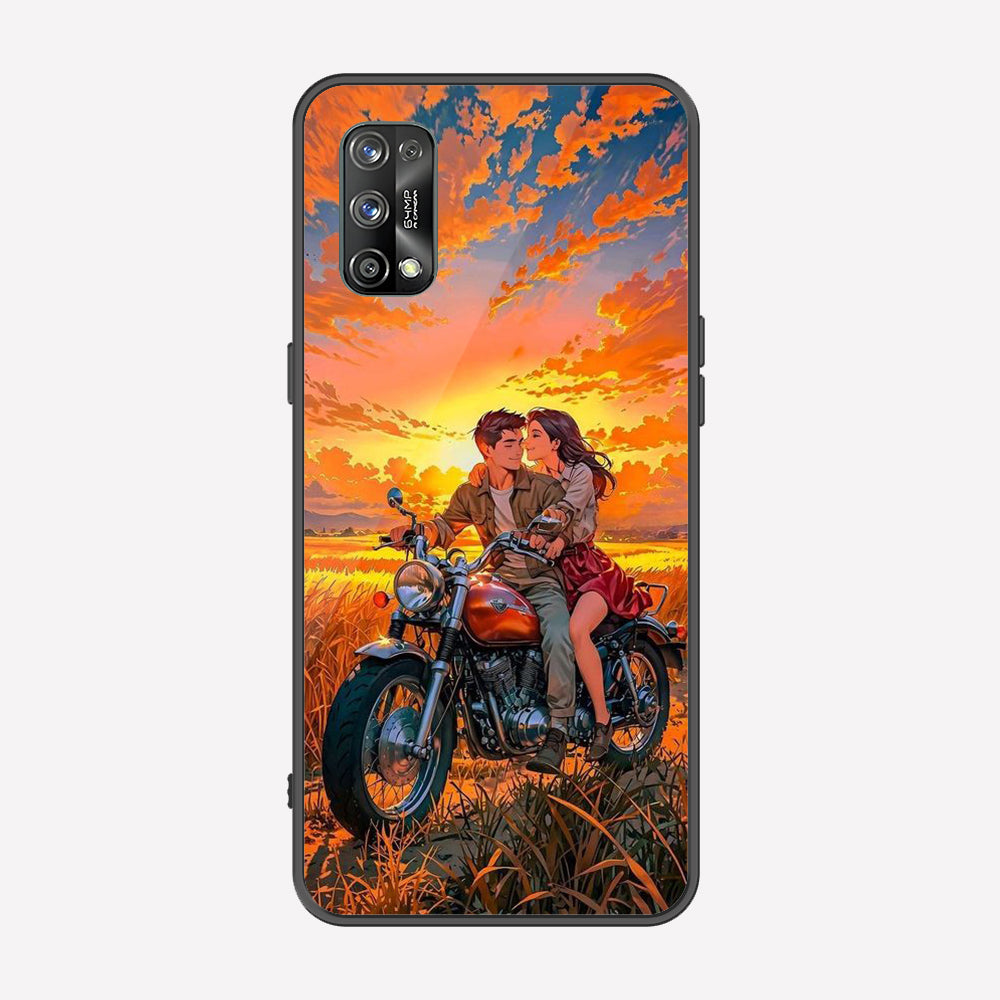 Realme 7 Pro Cover - Love Couple Series - Premium Printed Metal soft Bumper shock Proof Case