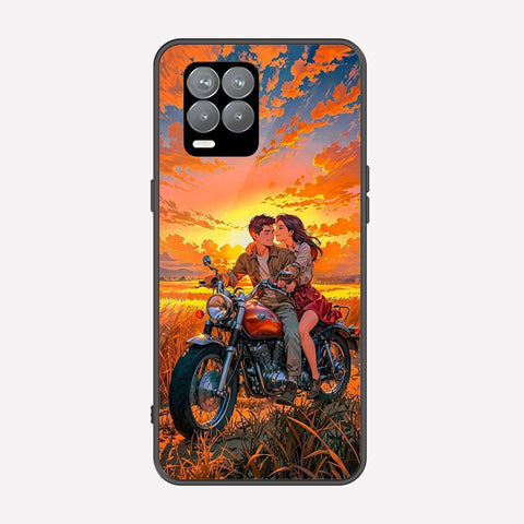 Realme 8 Cover - Love Couple Series - Premium Printed Metal soft Bumper shock Proof Case