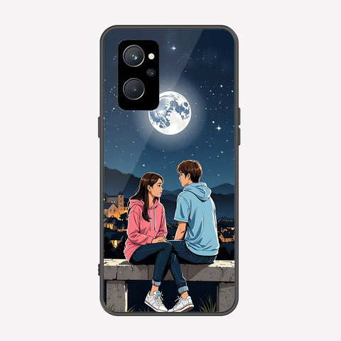 Realme 9i Cover - Love Couple Series - Premium Printed Metal soft Bumper shock Proof Case