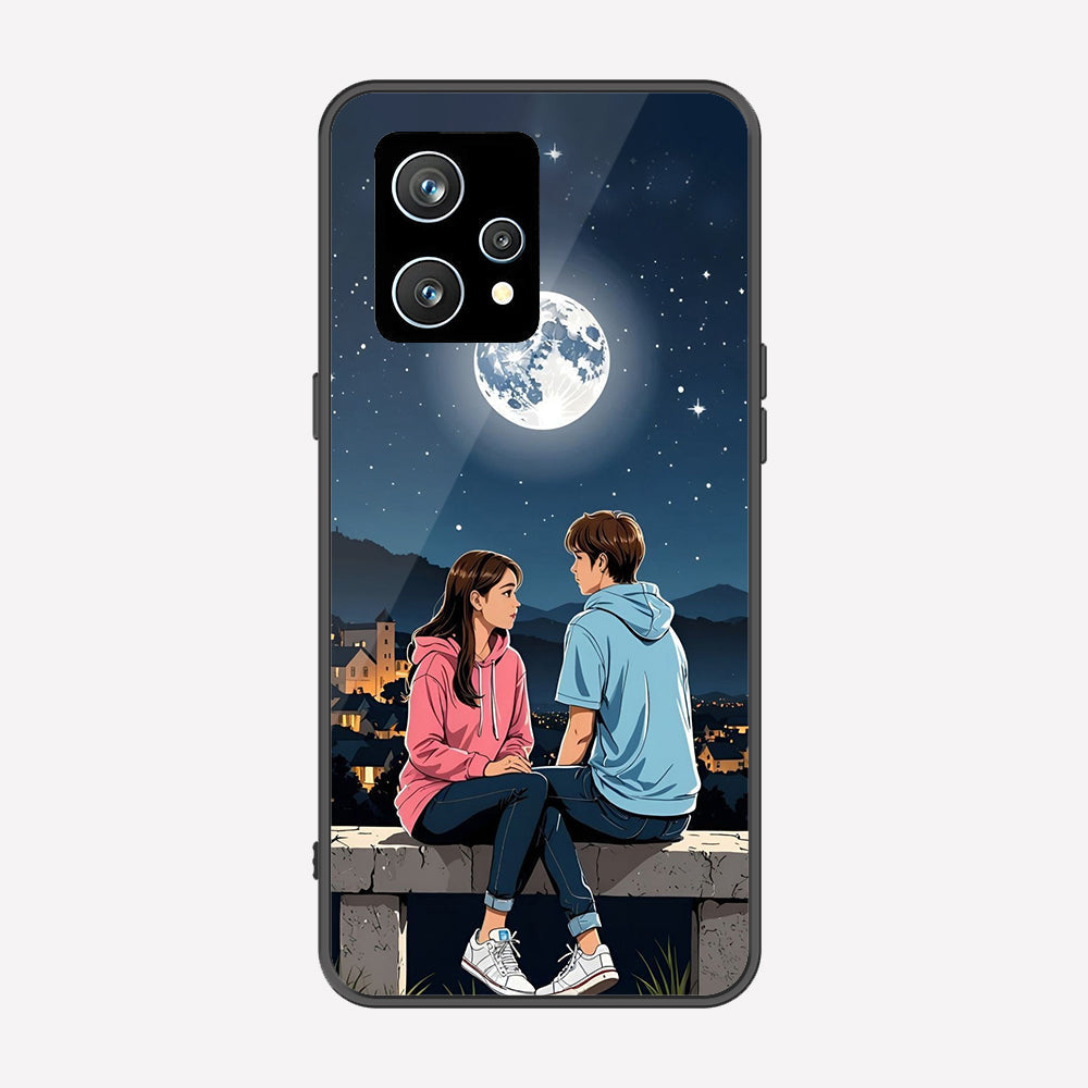 Realme 9 4G Cover - Love Couple Series - Premium Printed Metal soft Bumper shock Proof Case