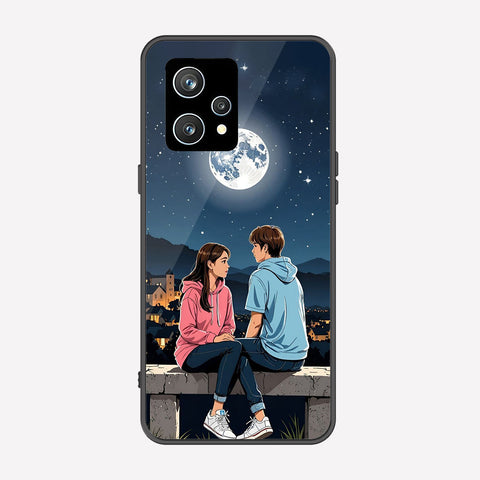 Realme 9 4G Cover - Love Couple Series - Premium Printed Metal soft Bumper shock Proof Case