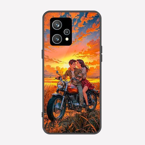 Realme 9 Pro Cover - Love Couple Series - Premium Printed Metal soft Bumper shock Proof Case