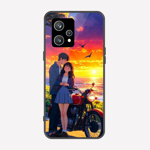 Realme 9 4G Cover - Love Couple Series - Premium Printed Metal soft Bumper shock Proof Case