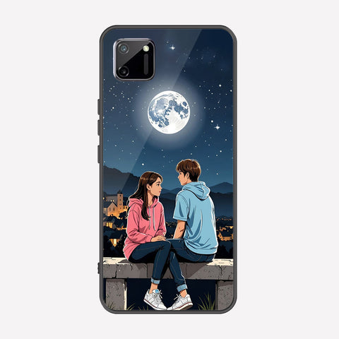 Realme C11 Cover - Love Couple Series - Premium Printed Metal soft Bumper shock Proof Case
