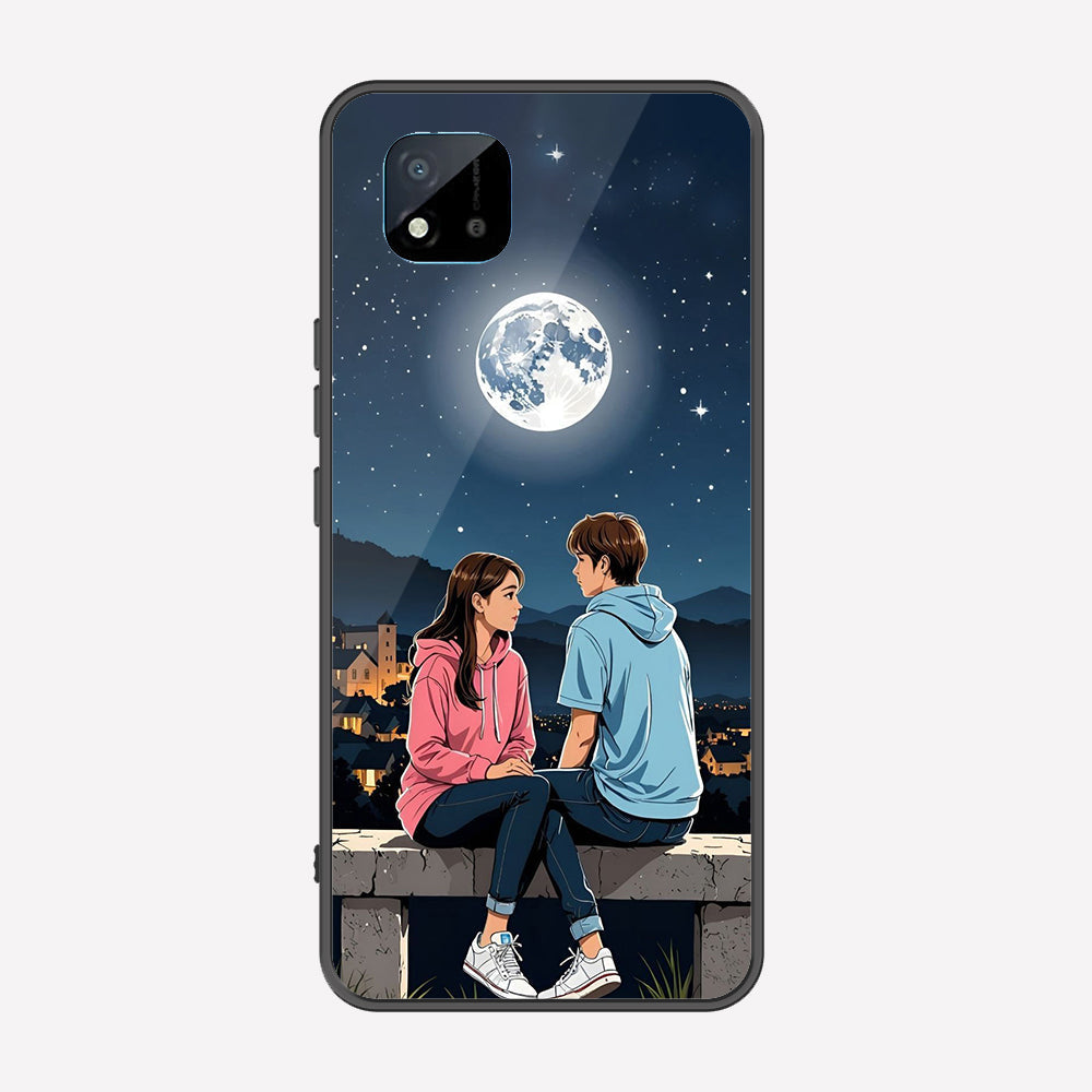 Realme Narzo 50i Cover - Love Couple Series - Premium Printed Metal soft Bumper shock Proof Case