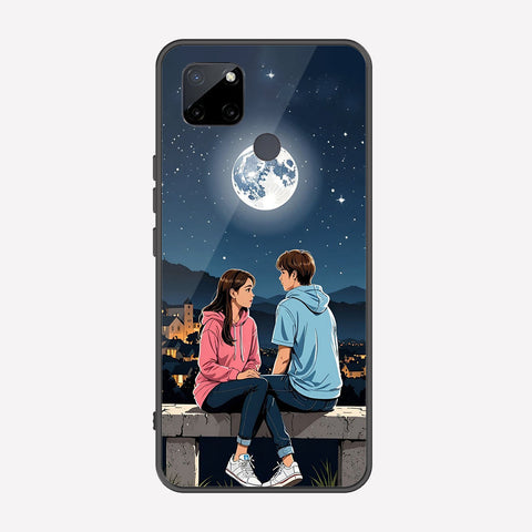 Realme C25Y Cover - Love Couple Series - Premium Printed Metal soft Bumper shock Proof Case