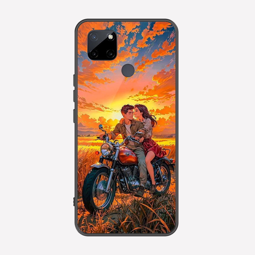 Realme C25Y Cover - Love Couple Series - Premium Printed Metal soft Bumper shock Proof Case