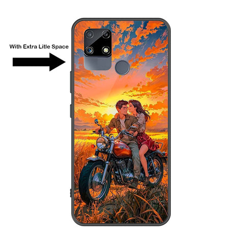 Realme C25s Cover - Love Couple Series - Premium Printed Metal soft Bumper shock Proof Case
