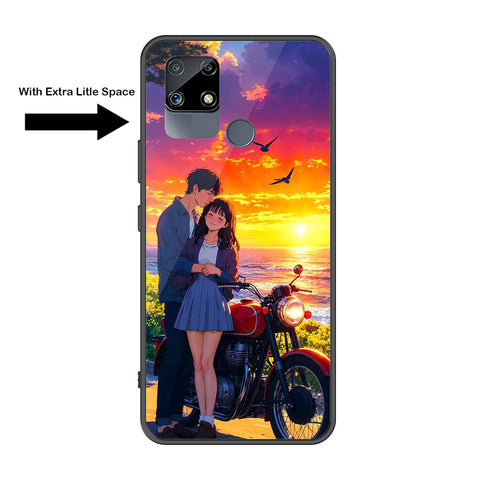 Realme C25s Cover - Love Couple Series - Premium Printed Metal soft Bumper shock Proof Case