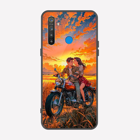 Realme C3 Cover - Love Couple Series - Premium Printed Metal soft Bumper shock Proof Case