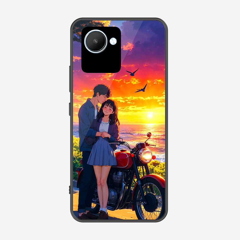 Realme C30 Cover - Love Couple Series - Premium Printed Metal soft Bumper shock Proof Case