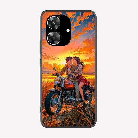 Realme Narzo N61 Cover - Love Couple Series - Premium Printed Metal soft Bumper shock Proof Case