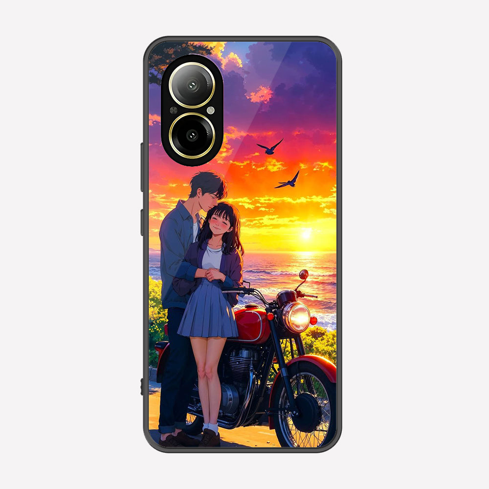 Realme C67 4G Cover - Love Couple Series - Premium Printed Metal soft Bumper shock Proof Case