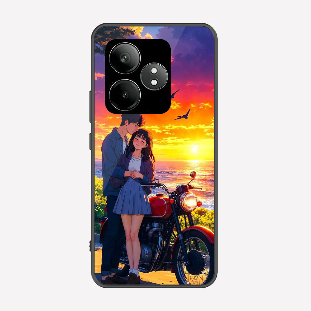 Realme GT Neo 6 SE Cover - Love Couple Series - Premium Printed Metal soft Bumper shock Proof Case