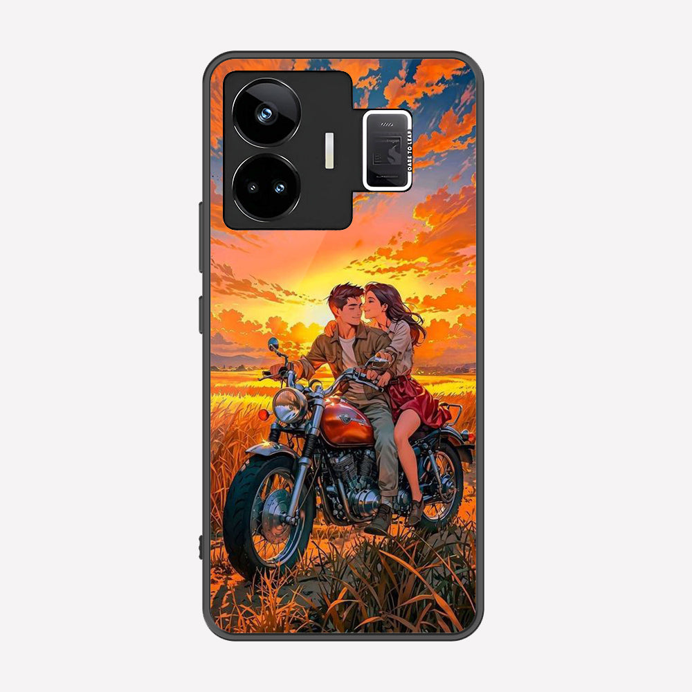 Realme GT Neo 5 Cover - Love Couple Series - Premium Printed Metal soft Bumper shock Proof Case