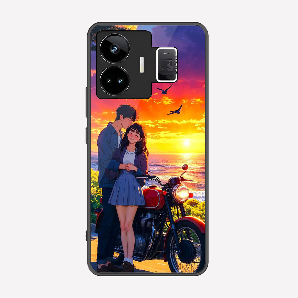 Realme GT Neo 5 Cover - Love Couple Series - Premium Printed Metal soft Bumper shock Proof Case