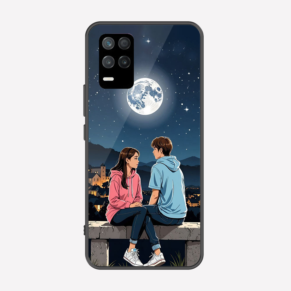 Realme Narzo 30 5G Cover - Love Couple Series - Premium Printed Metal soft Bumper shock Proof Case