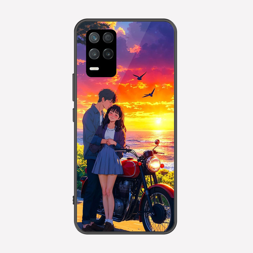 Realme Narzo 30 5G Cover - Love Couple Series - Premium Printed Metal soft Bumper shock Proof Case