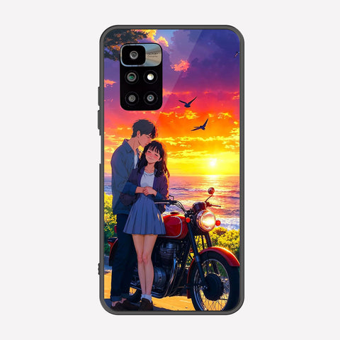 Xiaomi Redmi 10 Cover - Love Couple Series - Premium Printed Metal soft Bumper shock Proof Case
