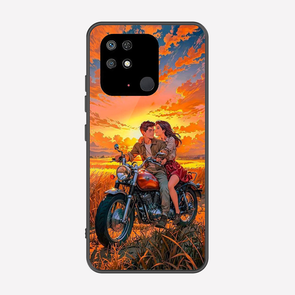 Xiaomi Redmi 10C Cover - Love Couple Series - Premium Printed Metal soft Bumper shock Proof Case