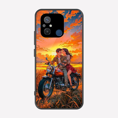 Xiaomi Poco C55 Cover - Love Couple Series - Premium Printed Metal soft Bumper shock Proof Case
