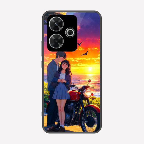 Xiaomi Redmi Note 13R Cover - Love Couple Series - Premium Printed Metal soft Bumper shock Proof Case