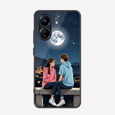 Xiaomi Redmi 13C Cover - Love Couple Series - Premium Printed Metal soft Bumper shock Proof Case