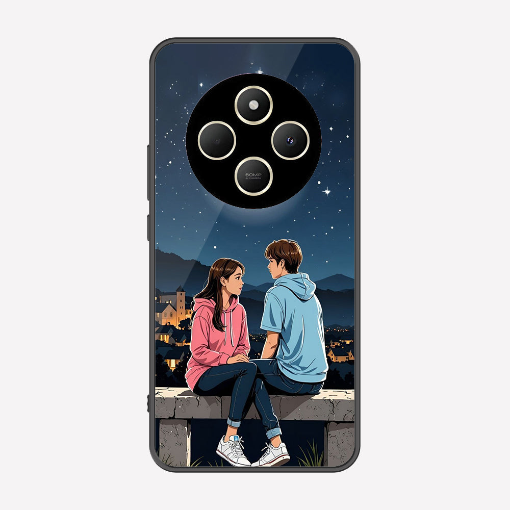 Xiaomi Redmi 14R Cover - Love Couple Series - Premium Printed Metal soft Bumper shock Proof Case